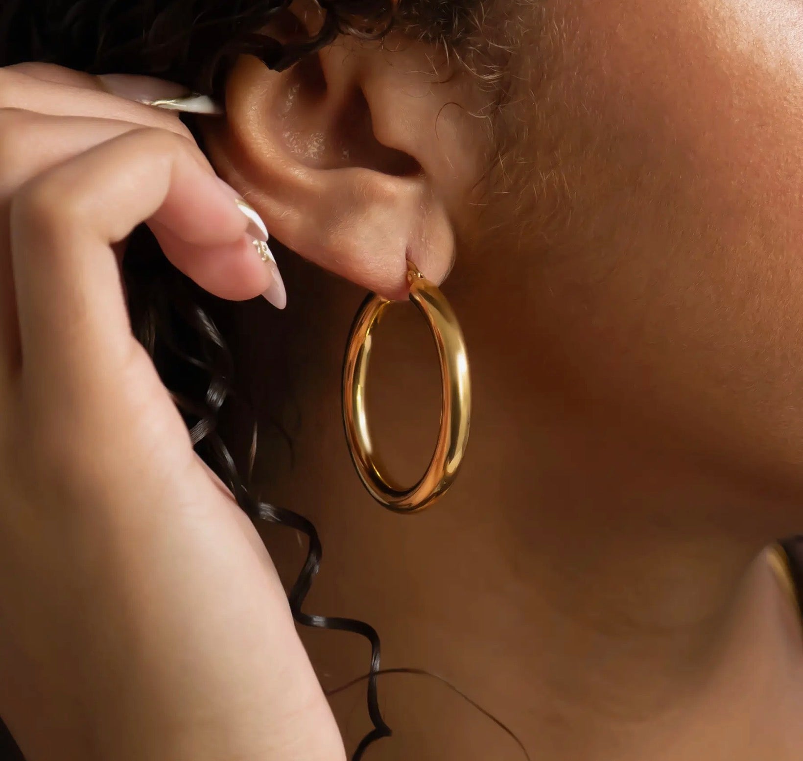 Chunky Hoop Earrings