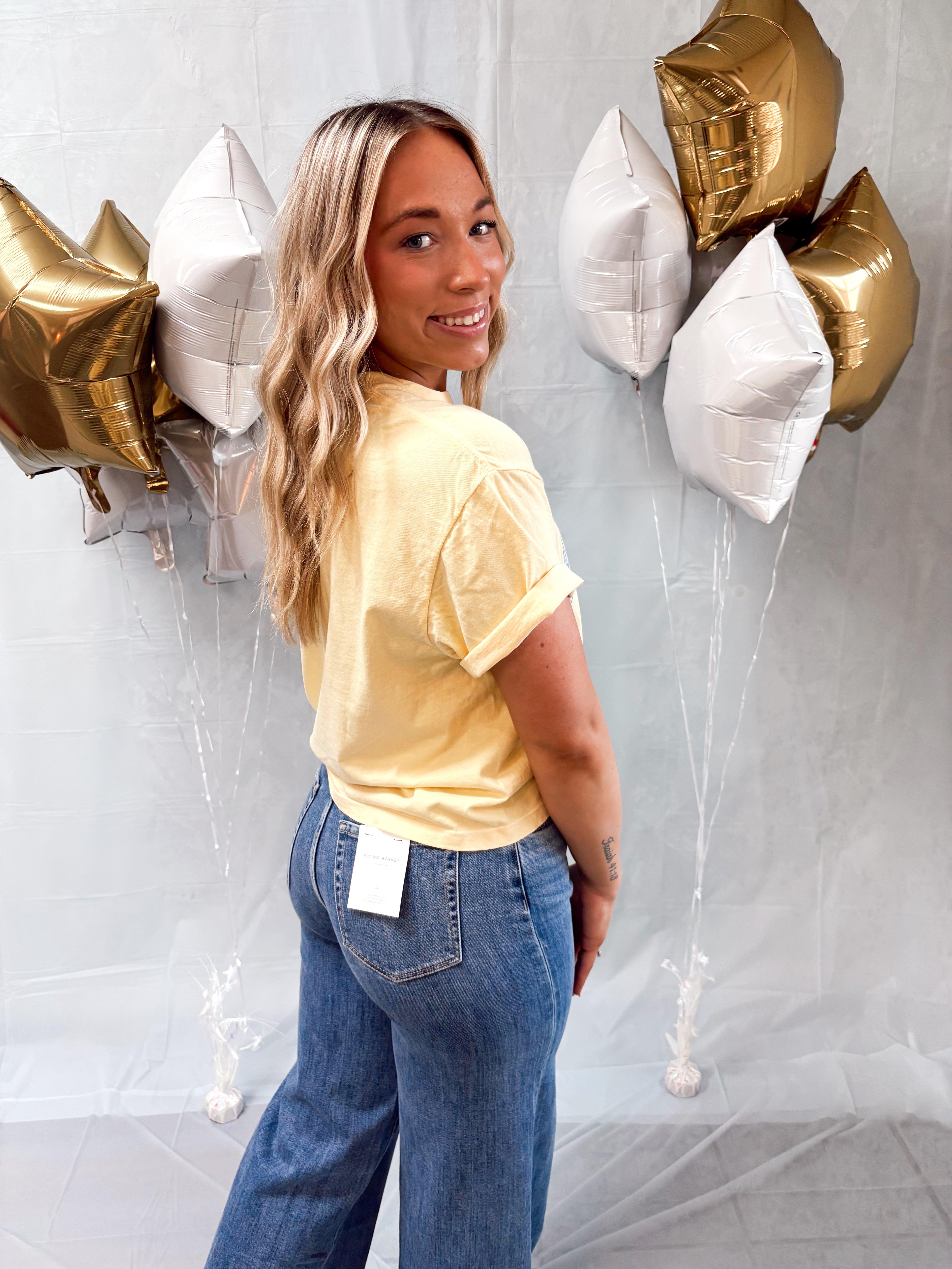 Flying Monkey- HW Raw Hem Wide Leg Jeans