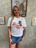 Pink Floral Mallard Duck Tee