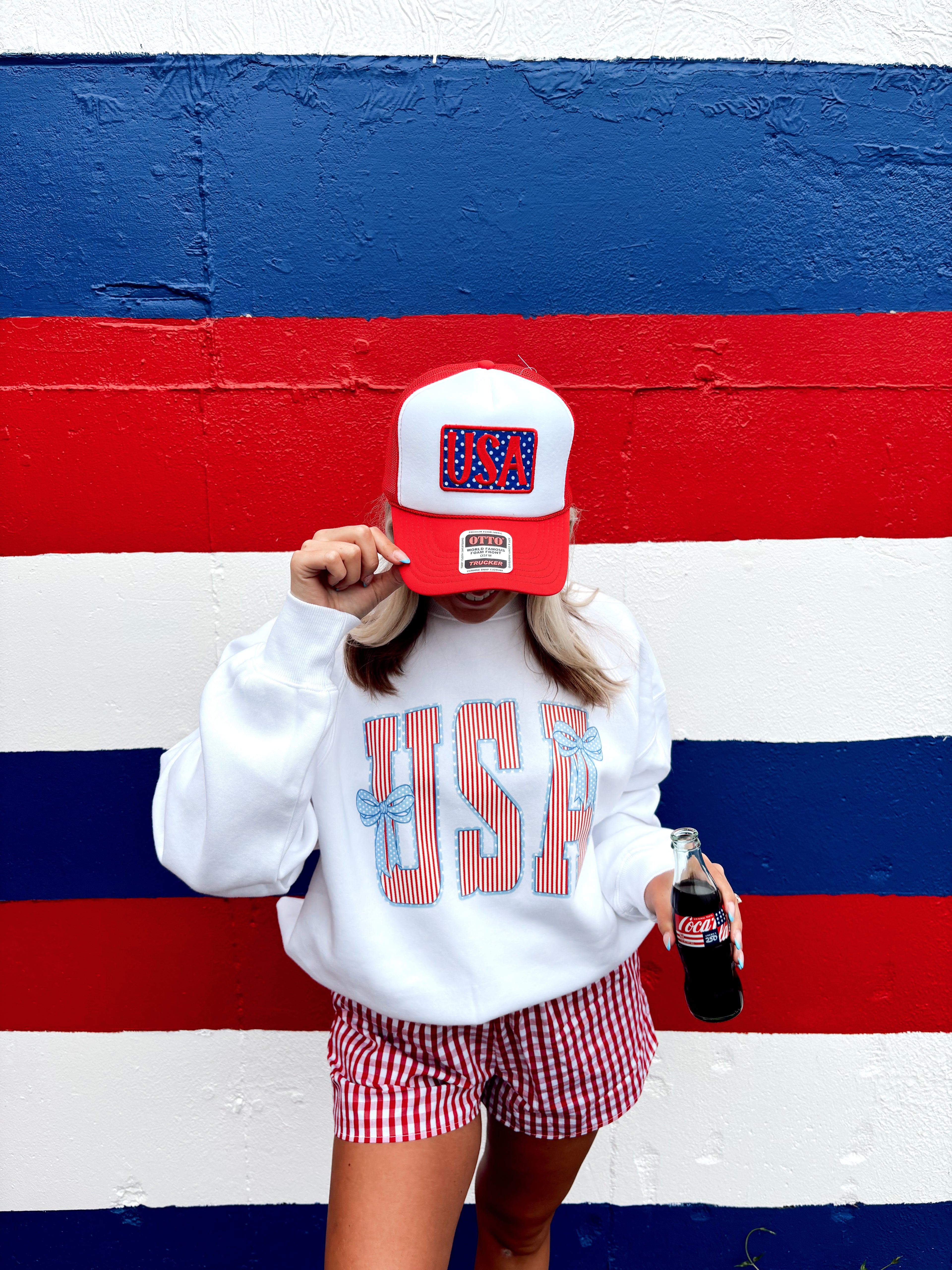Polka Dot USA Trucker Hat