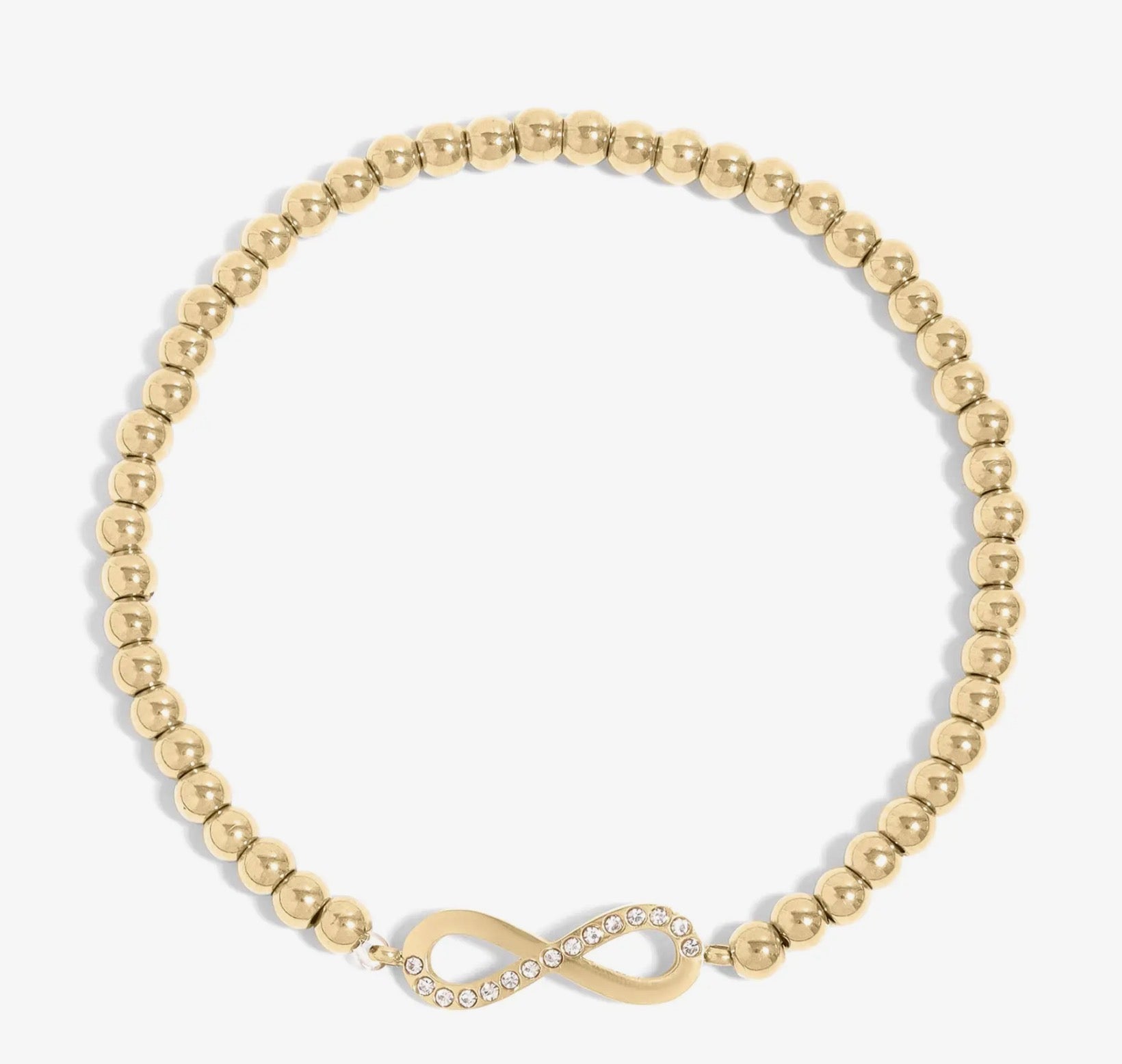 Beaded Stretch Bracelt w/Infinity Symbol
