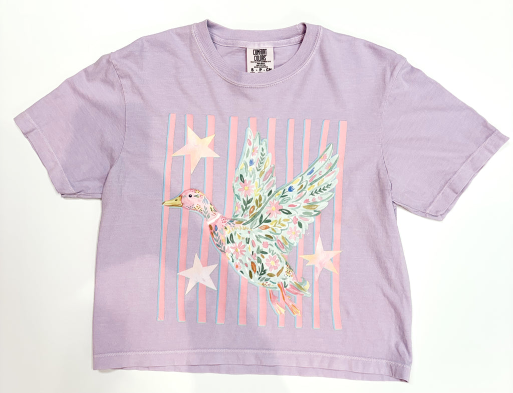 Colorful Striped Duck Tee