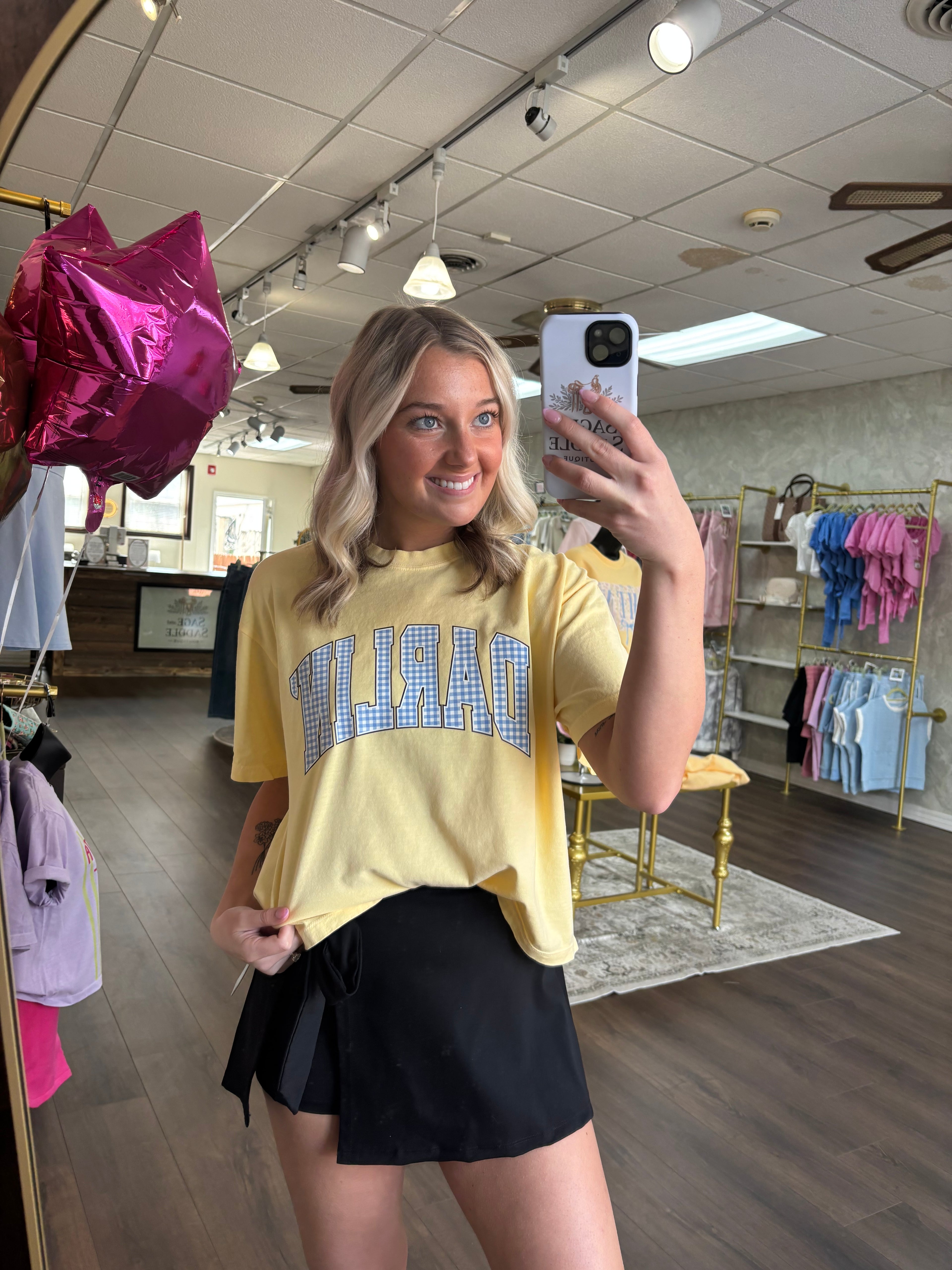 Gingham DARLIN' Tee