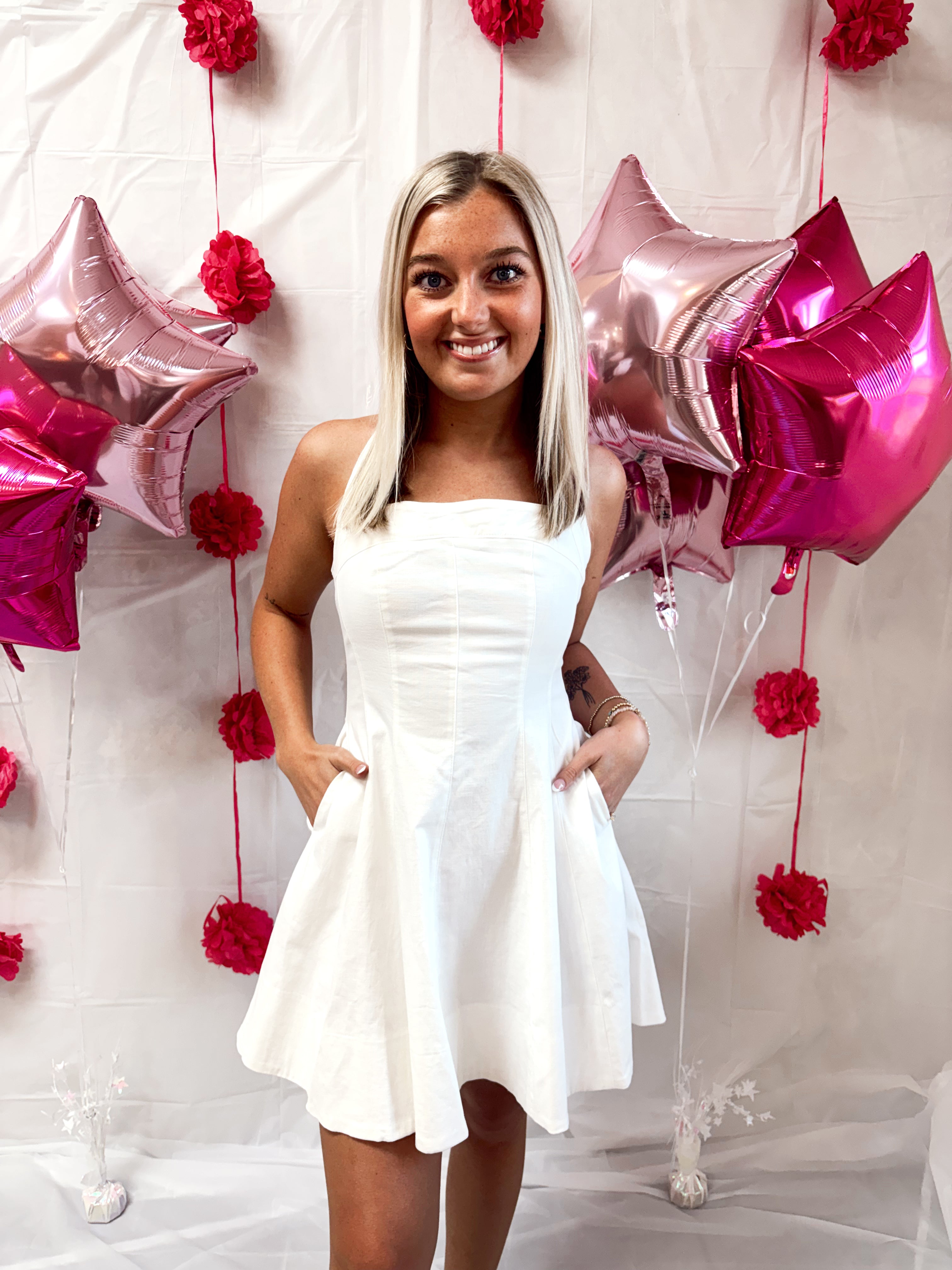 Coastal Charm Halter Dress