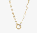 Paperclip Chain W/ Pendant Necklace