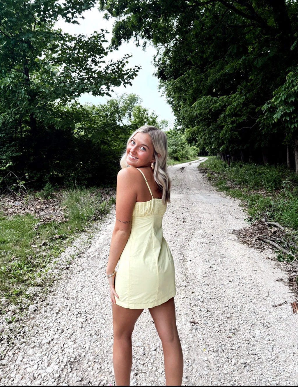 Mini Dress With Pleated Top