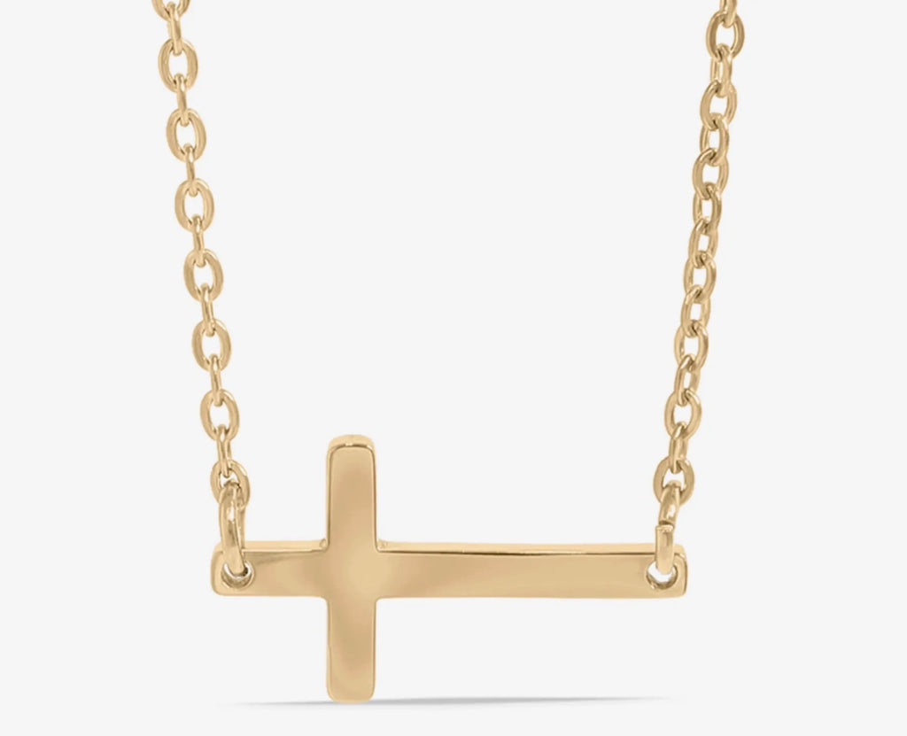 Horizontal Cross Necklace