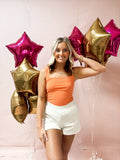 Cotton Square Neck Crop Tank Top