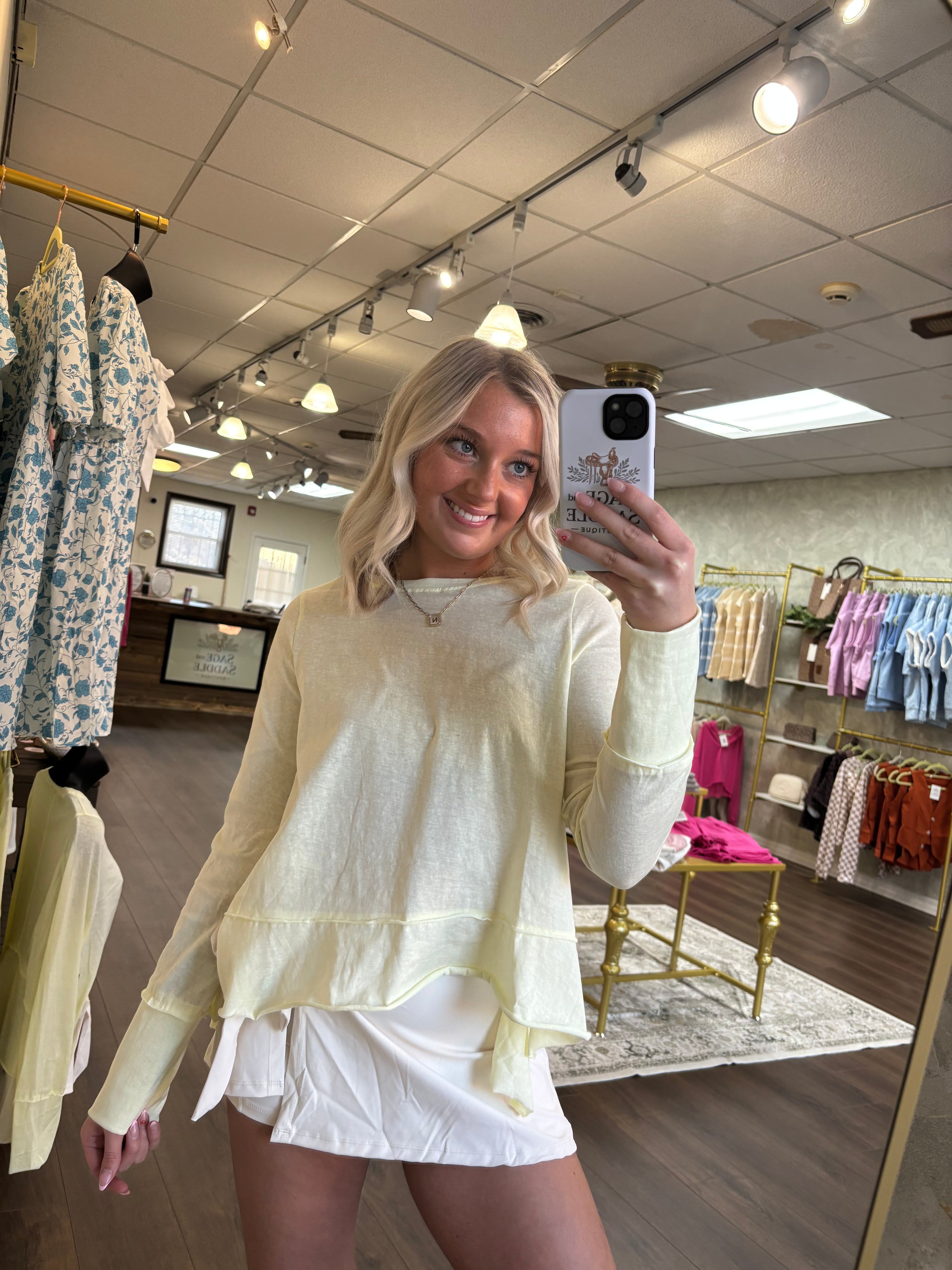 Cotton Long Sleeve Layering Top