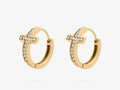 Cross Hoop Earrings