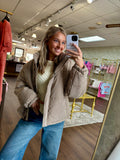 Gingham Puffer Coat