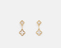 Double Clover Drop Earrings