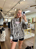 Sage & Saddle Bottomland Camo Mock Neck Sweatshirt