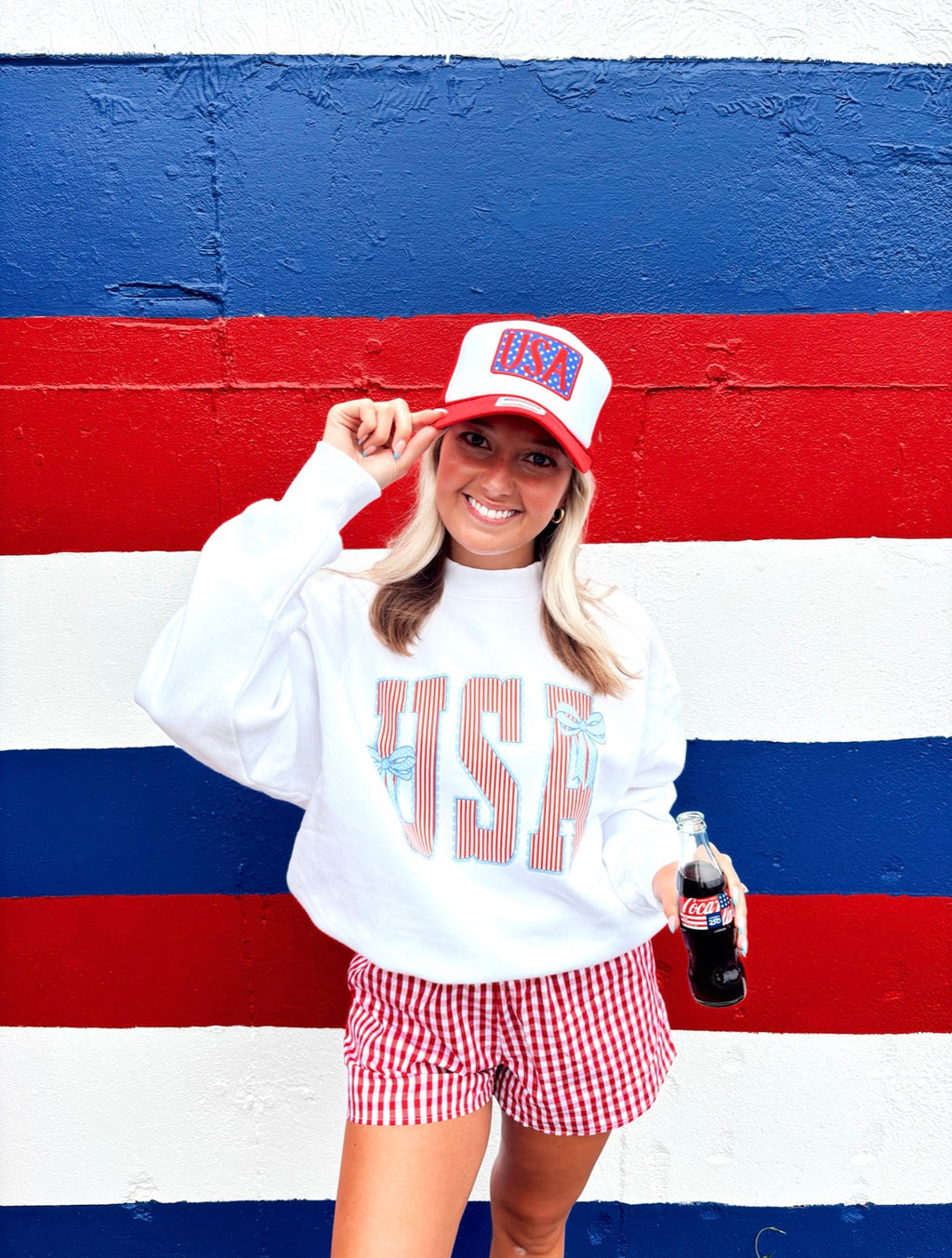 Polka Dot USA Trucker Hat