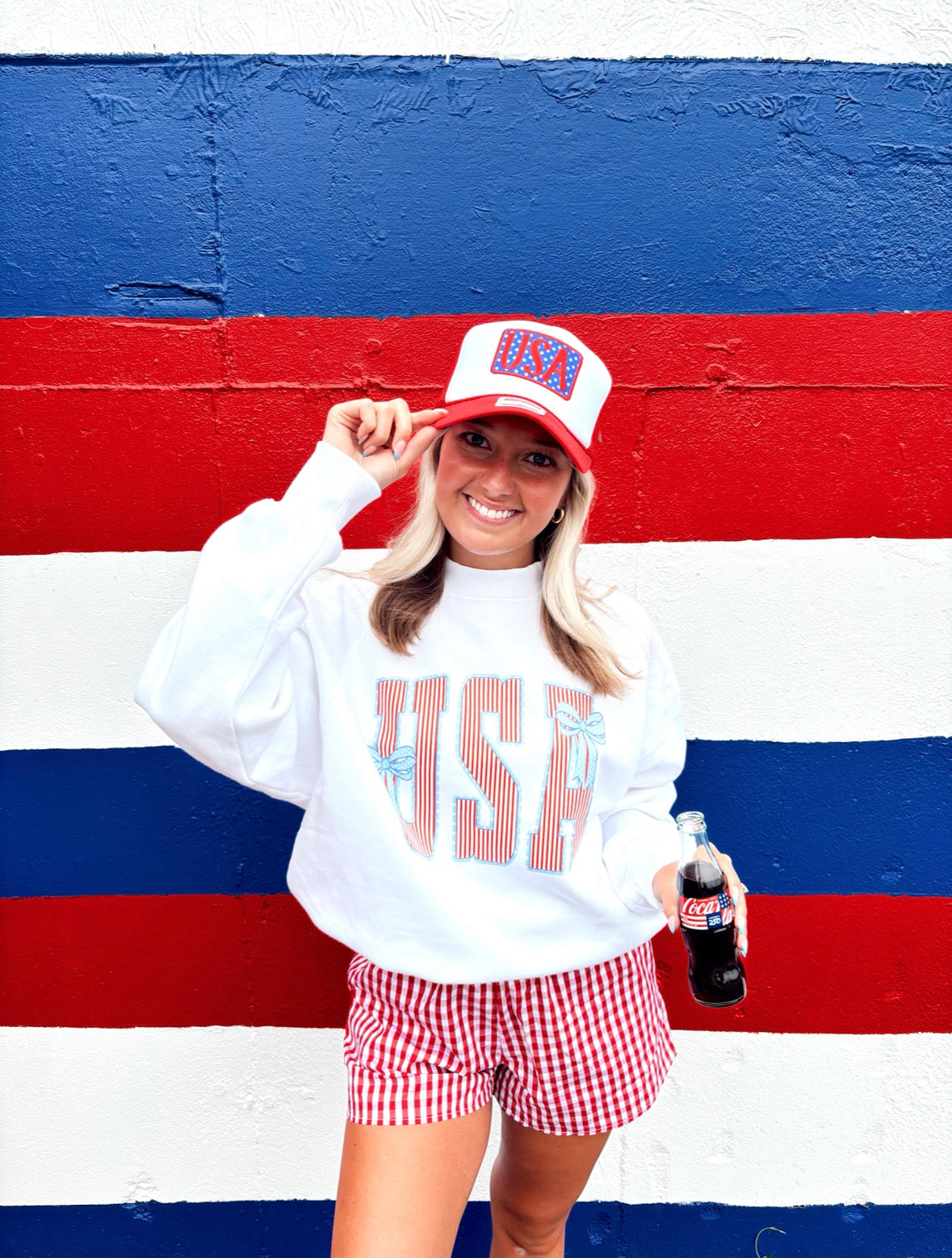 Polka Dot USA Trucker Hat