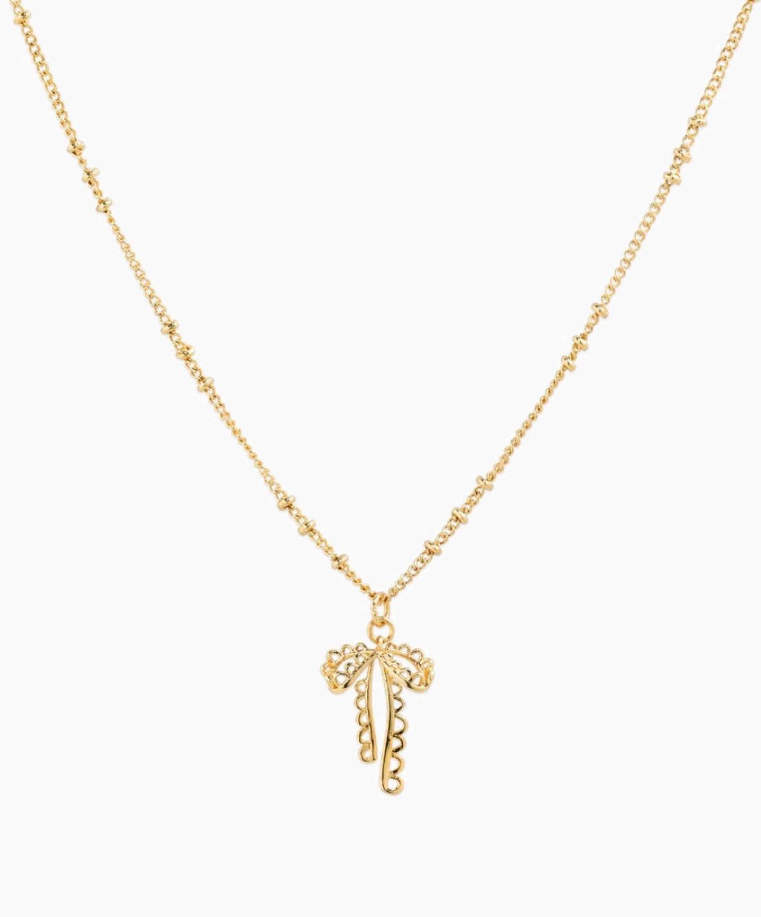 Lace Bow Pendant Necklace