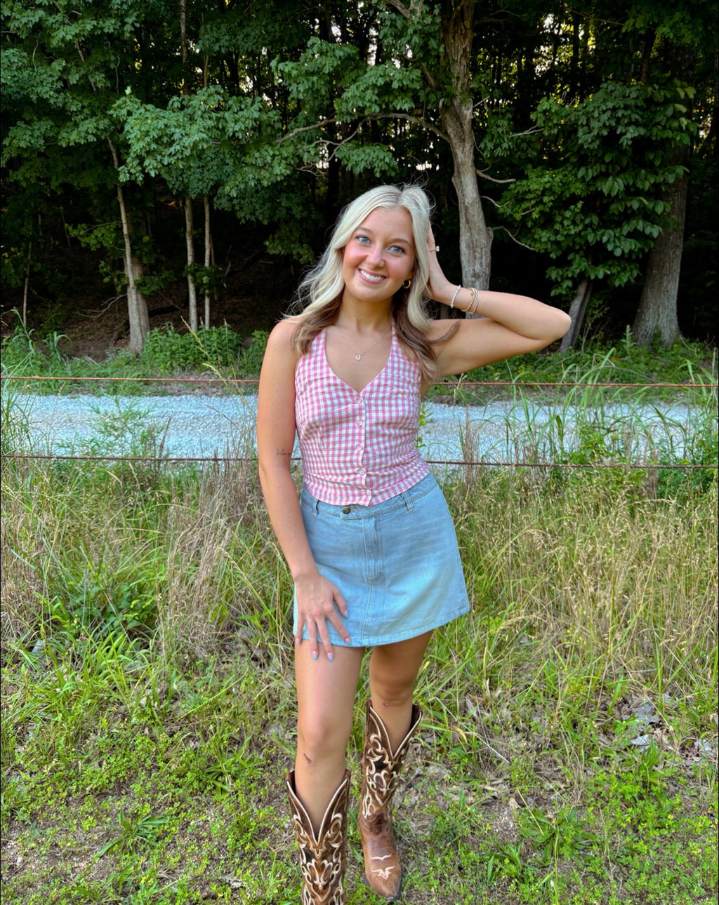 Saddle Up Denim Skort