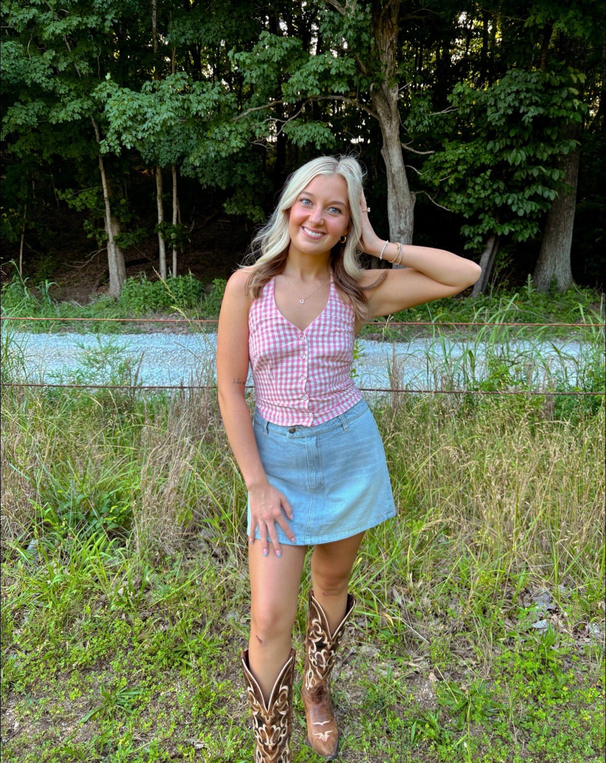 Saddle Up Denim Skort