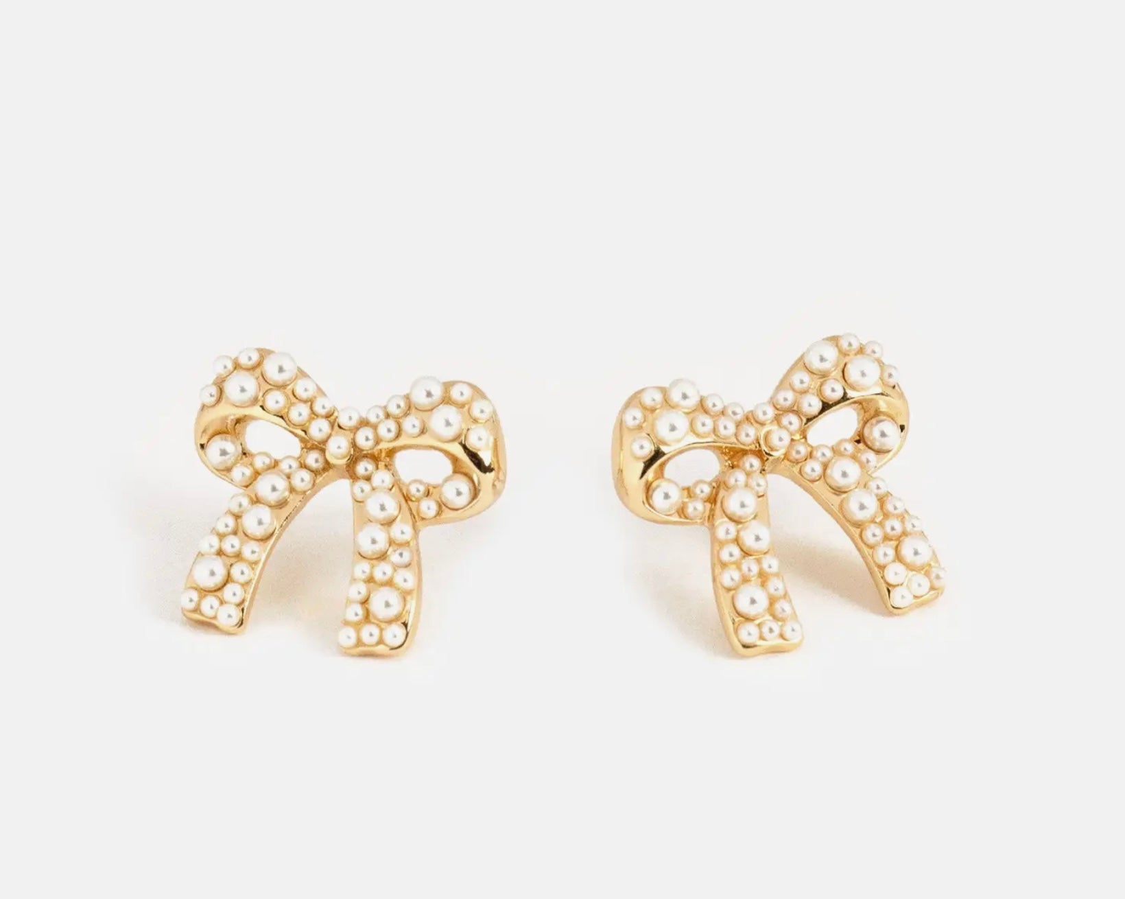 Pearl Bow Earrings