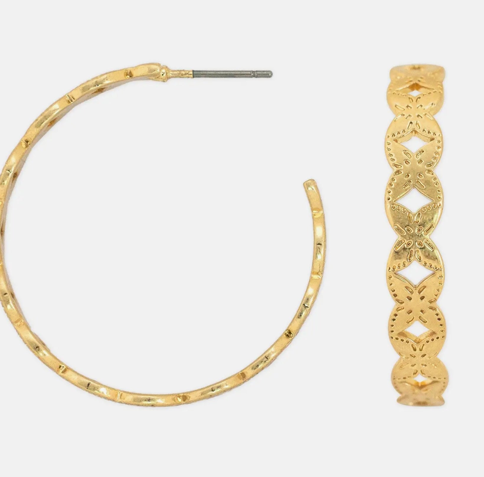 Western Pattered Hoop Earrings