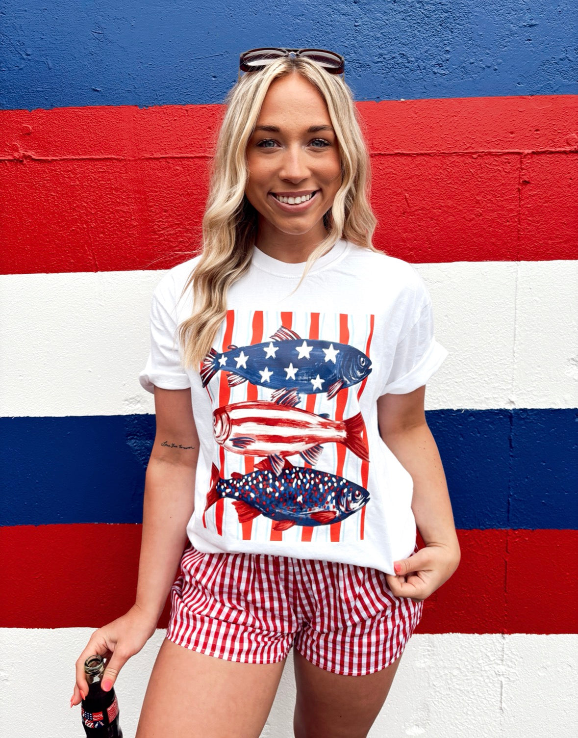 Red, White & Fishy Tee