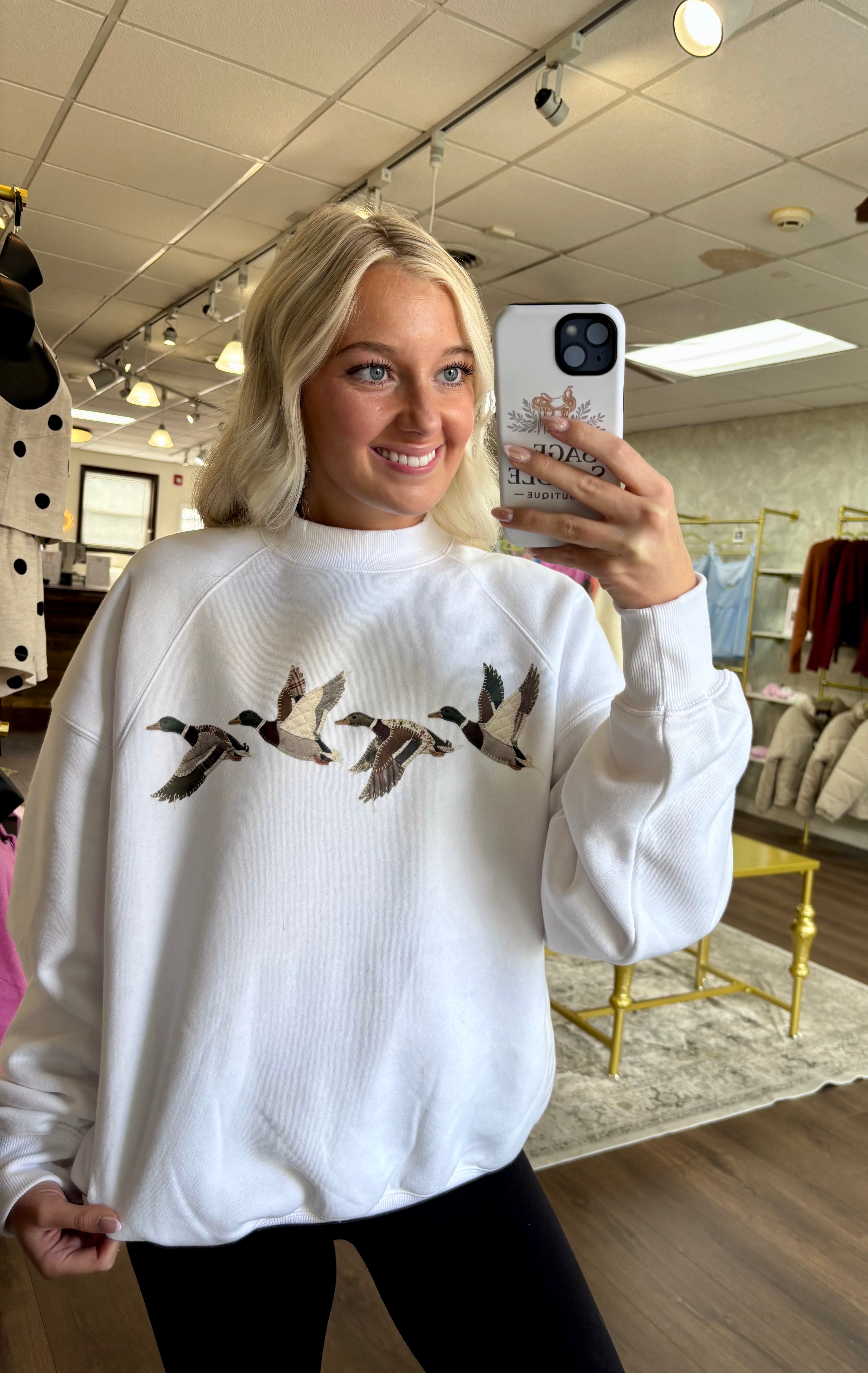 Flying Mallards Mock Neck