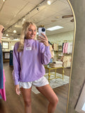 LULU MAC Terry Cloth Mock Neck Sweatshirt