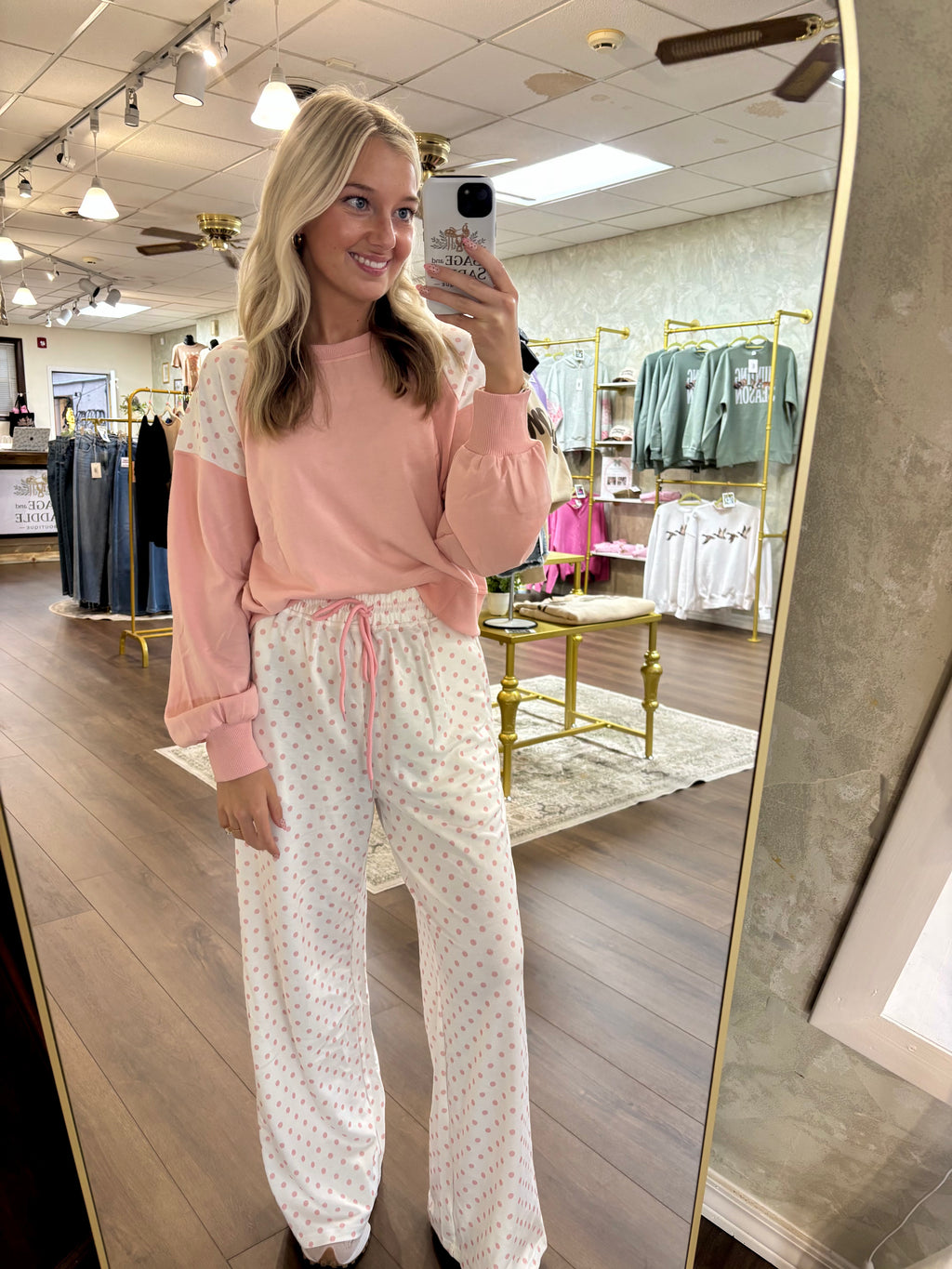 Cozy Polka Dot Lounge Set