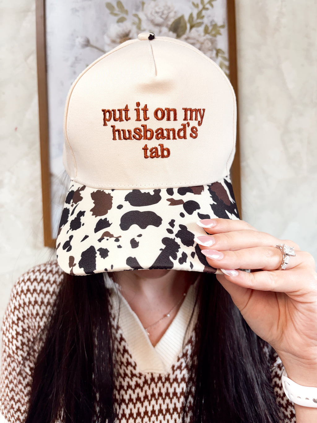 "PUT IT ON MY HUSBANDS TAB" Hat