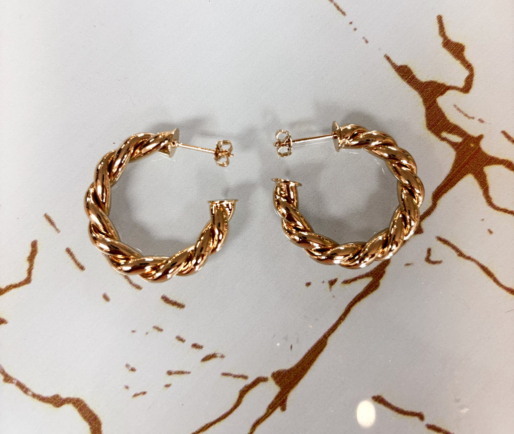 Twisted Hoop Earrings