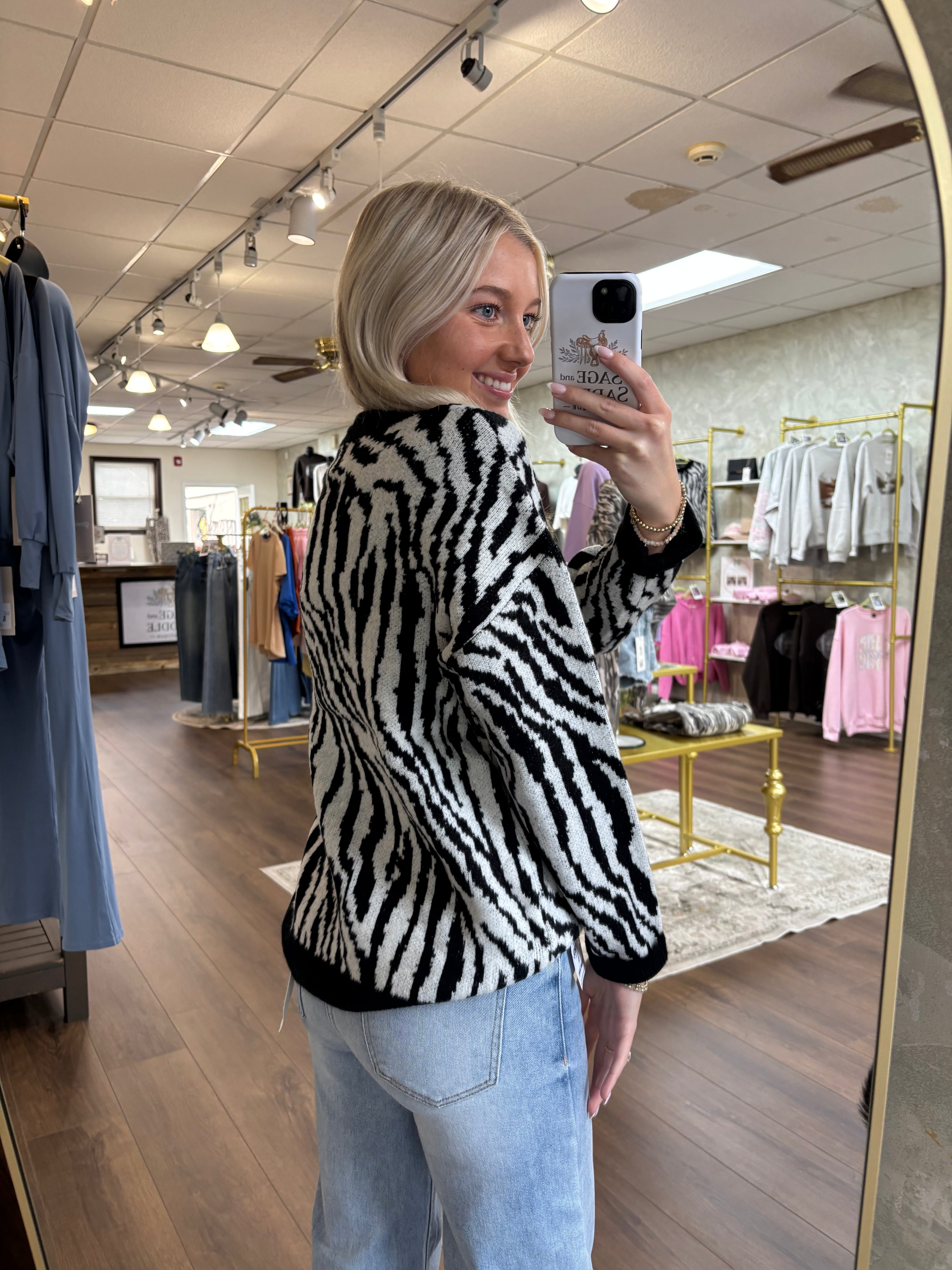 Zebra Luxe Sweater